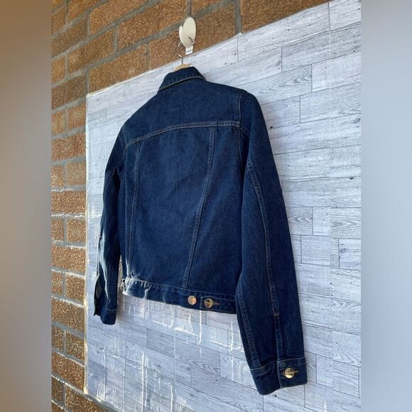 Goldsign The Pleat Cropped Denim Jacket size medium - Picture 8 of 13